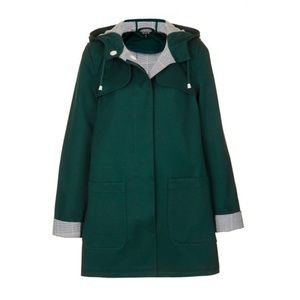 ISO Topshop Jacket Mac Rain Coat Check Lined